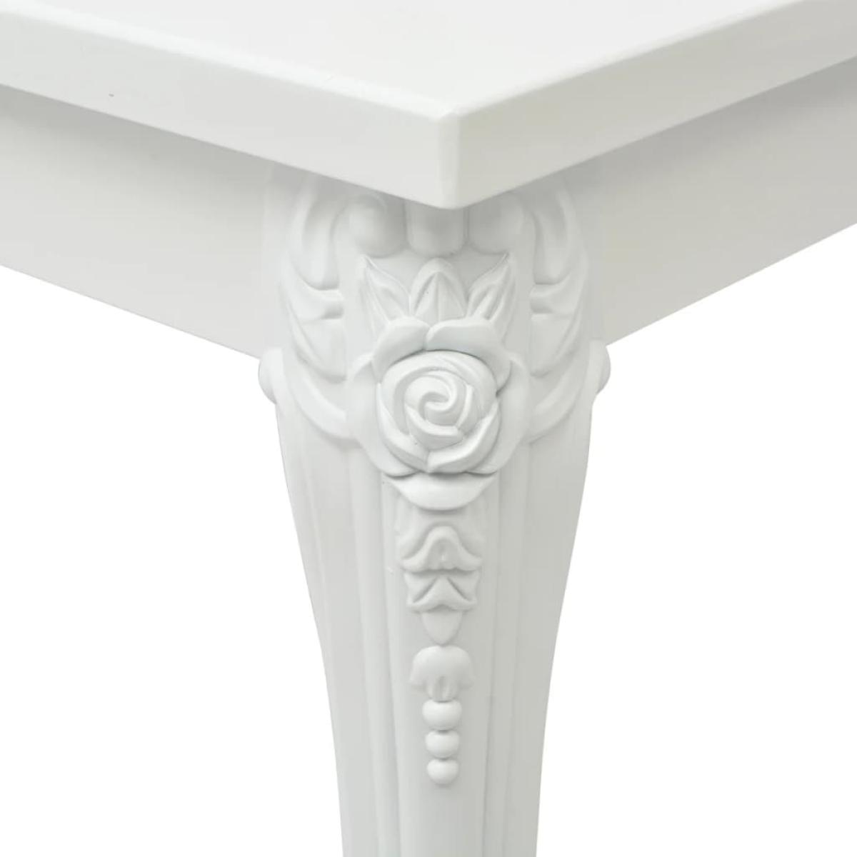 Mesa de comedor 80x80x76 cm blanco brillante