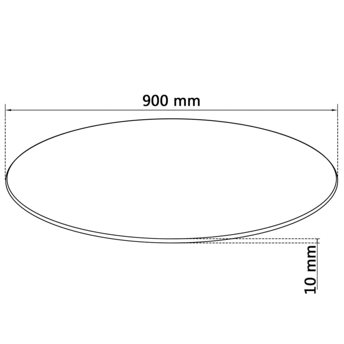 Tablero de mesa de cristal templado redondo 900 mm