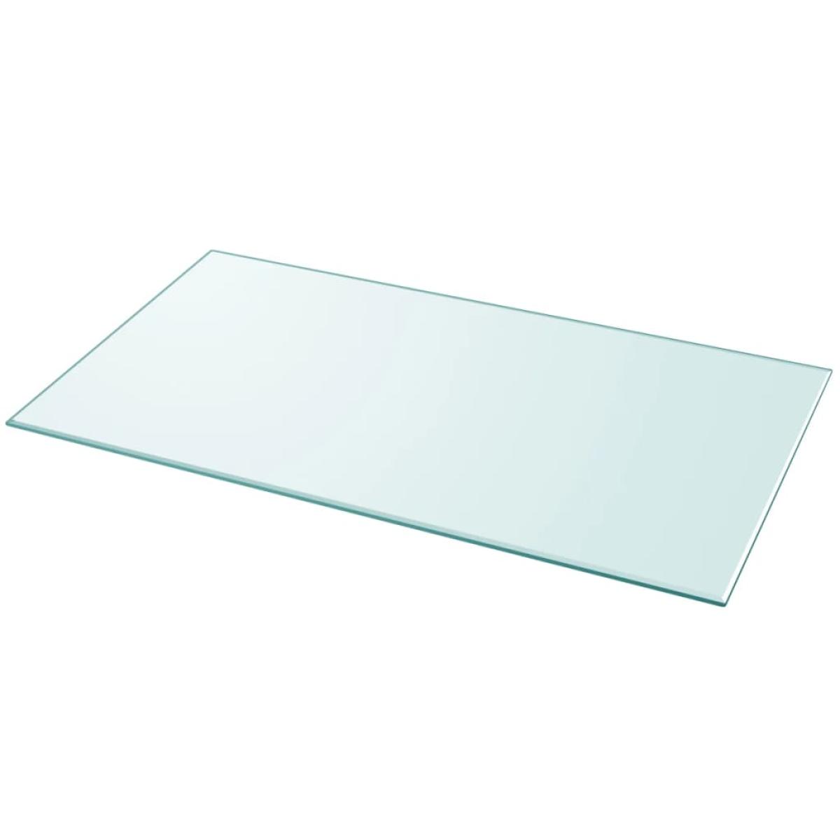 Tablero de mesa de cristal templado cuadrado 1200x650 mm