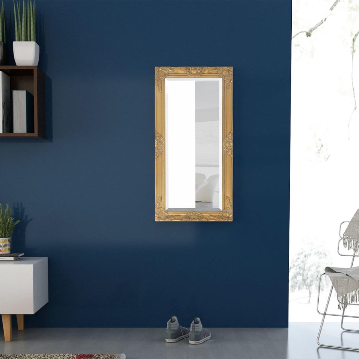 Espejo de pared estilo barroco 100x50 cm dorado