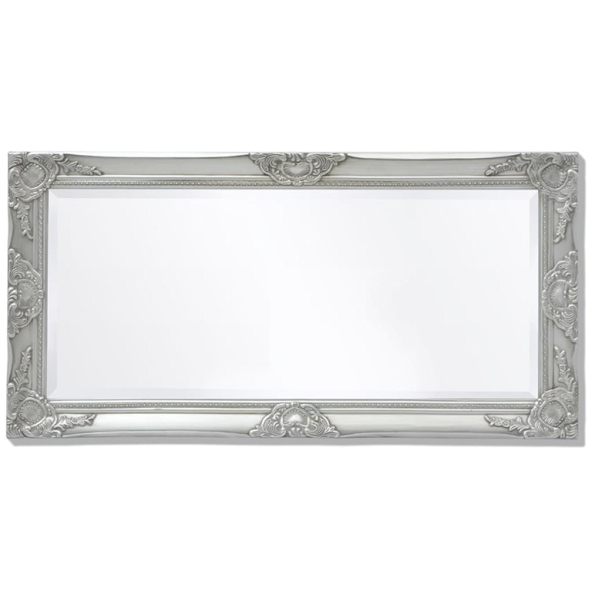 Espejo de pared estilo barroco 100x50 cm plateado