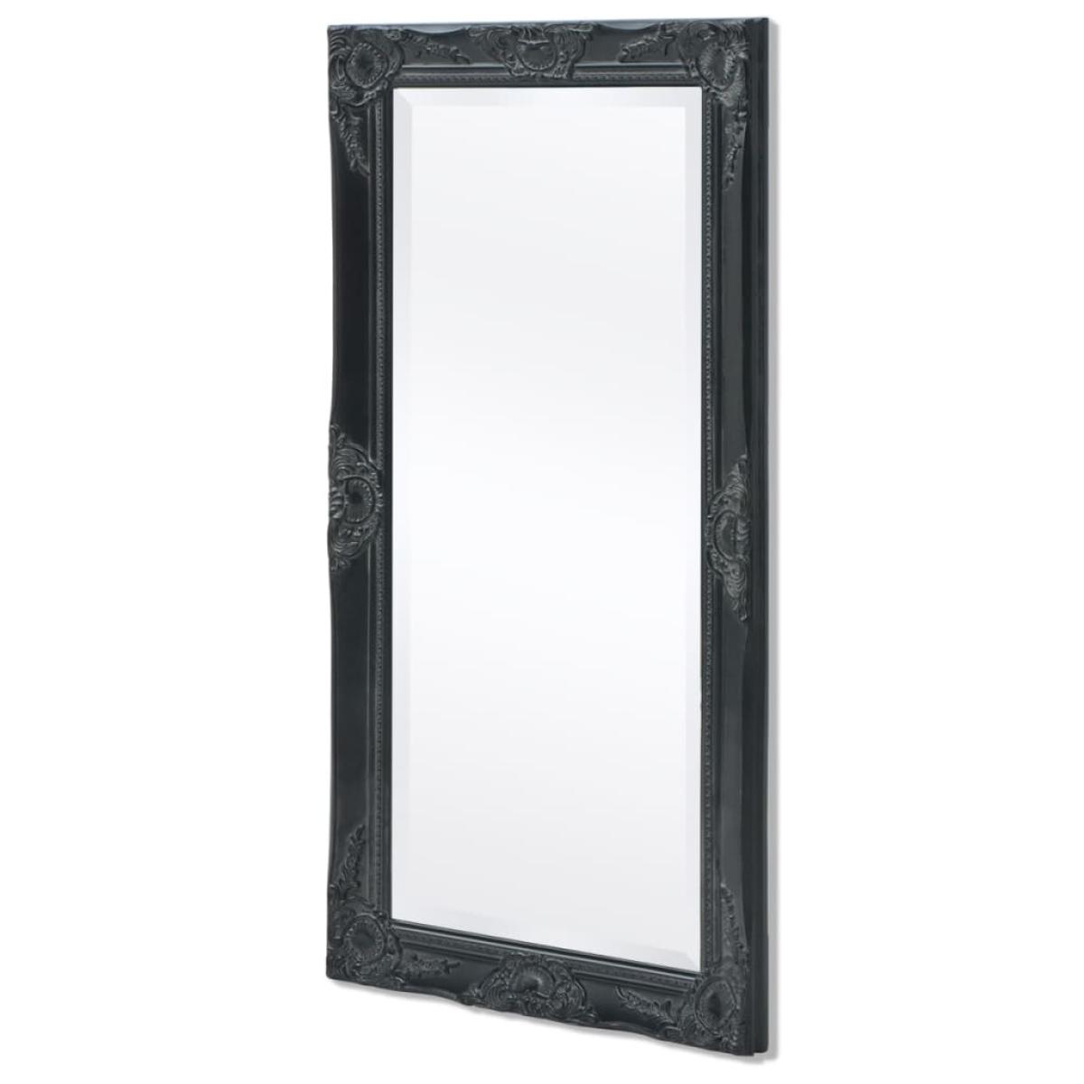 Espejo de pared estilo barroco 100x50 cm negro