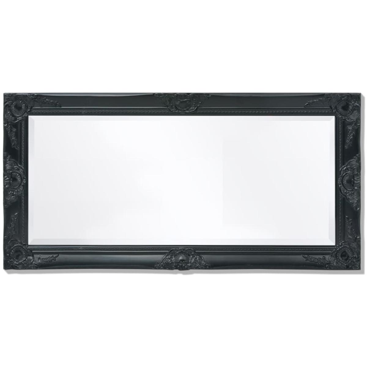 Espejo de pared estilo barroco 100x50 cm negro
