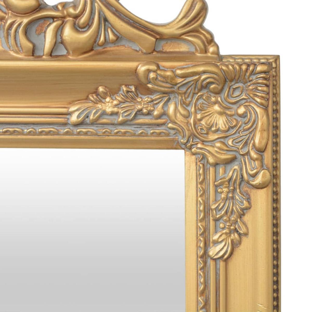 Espejo de pie estilo barroco 160 x 40 cm dorado