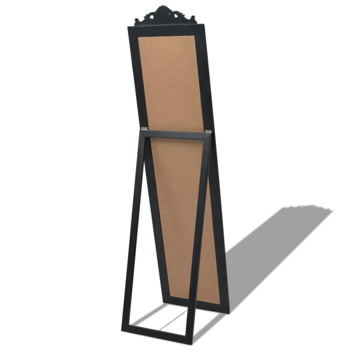 Espejo de pie estilo barroco 160x40 cm negro