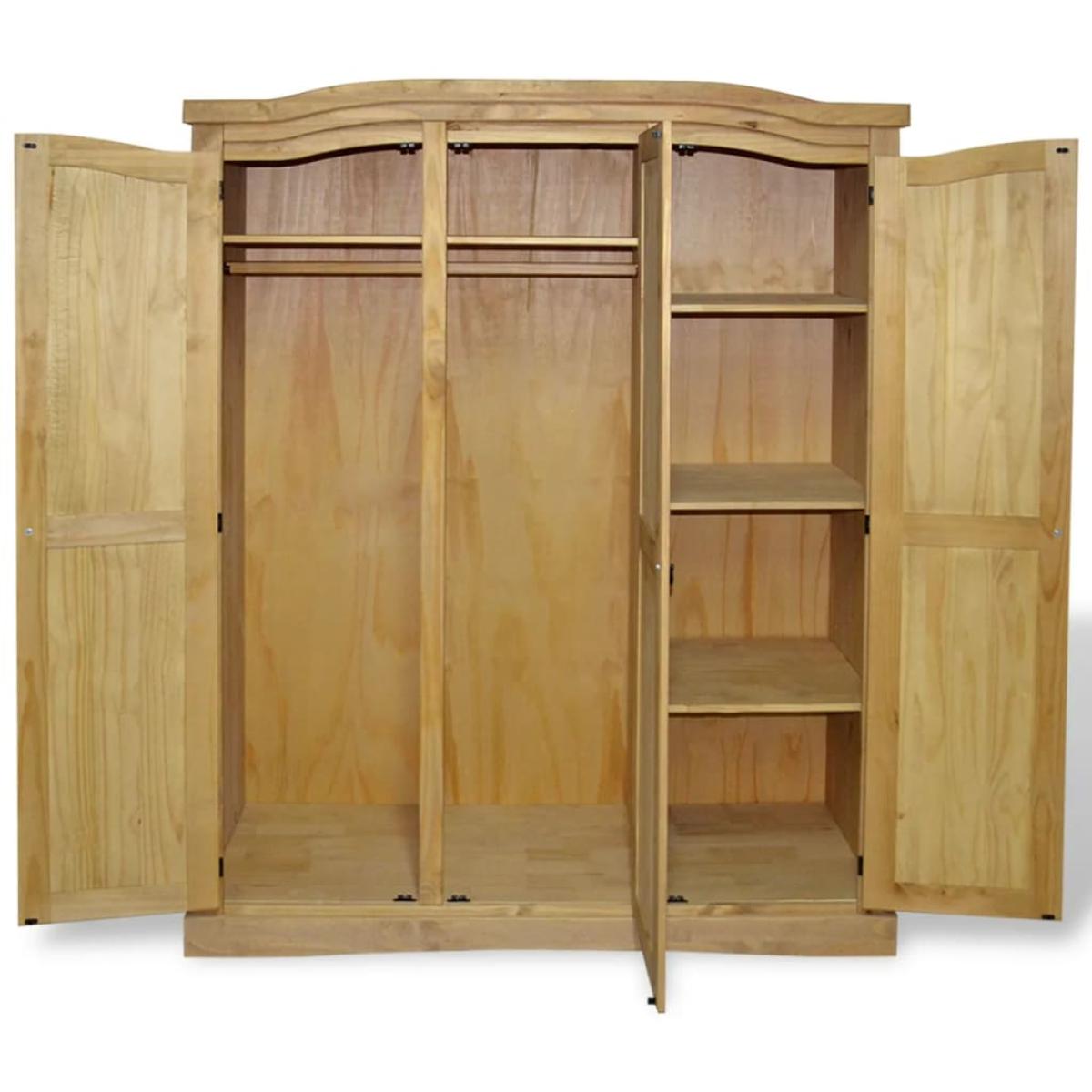 Armario madera de pino Mexicano estilo Corona 3 Puertas