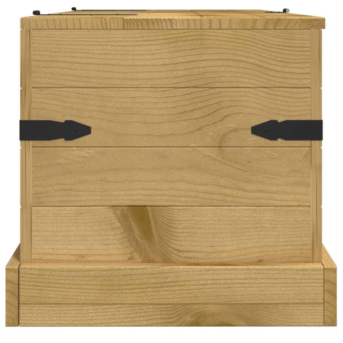 Baúl de almacenaje de madera de pino mejicana Corona Range 91x49,5x47 cm