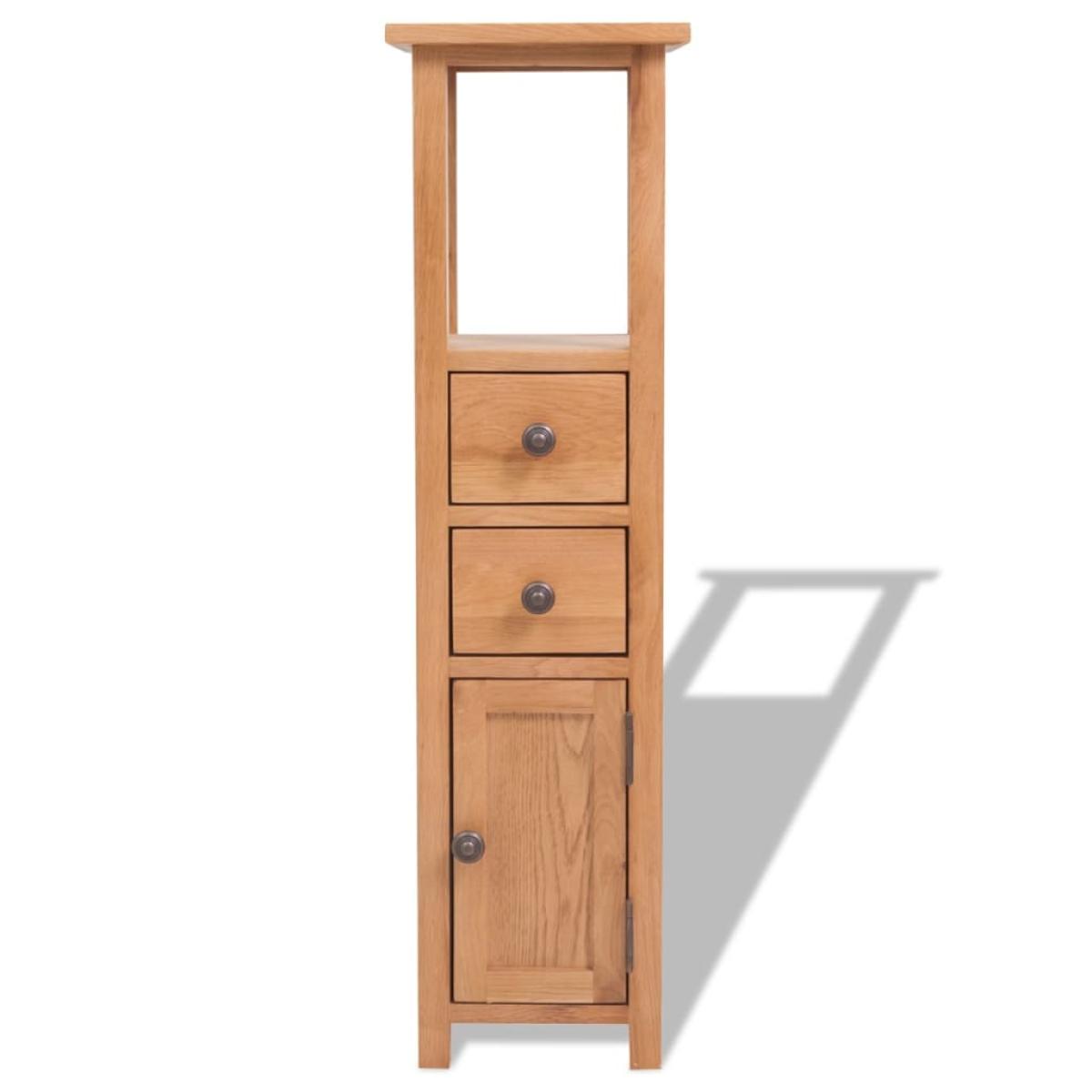 Mueble de esquina de madera de roble maciza 26x26x94 cm