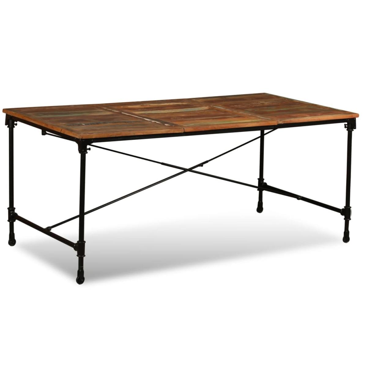 Mesa de comedor de madera maciza reciclada 180 cm               