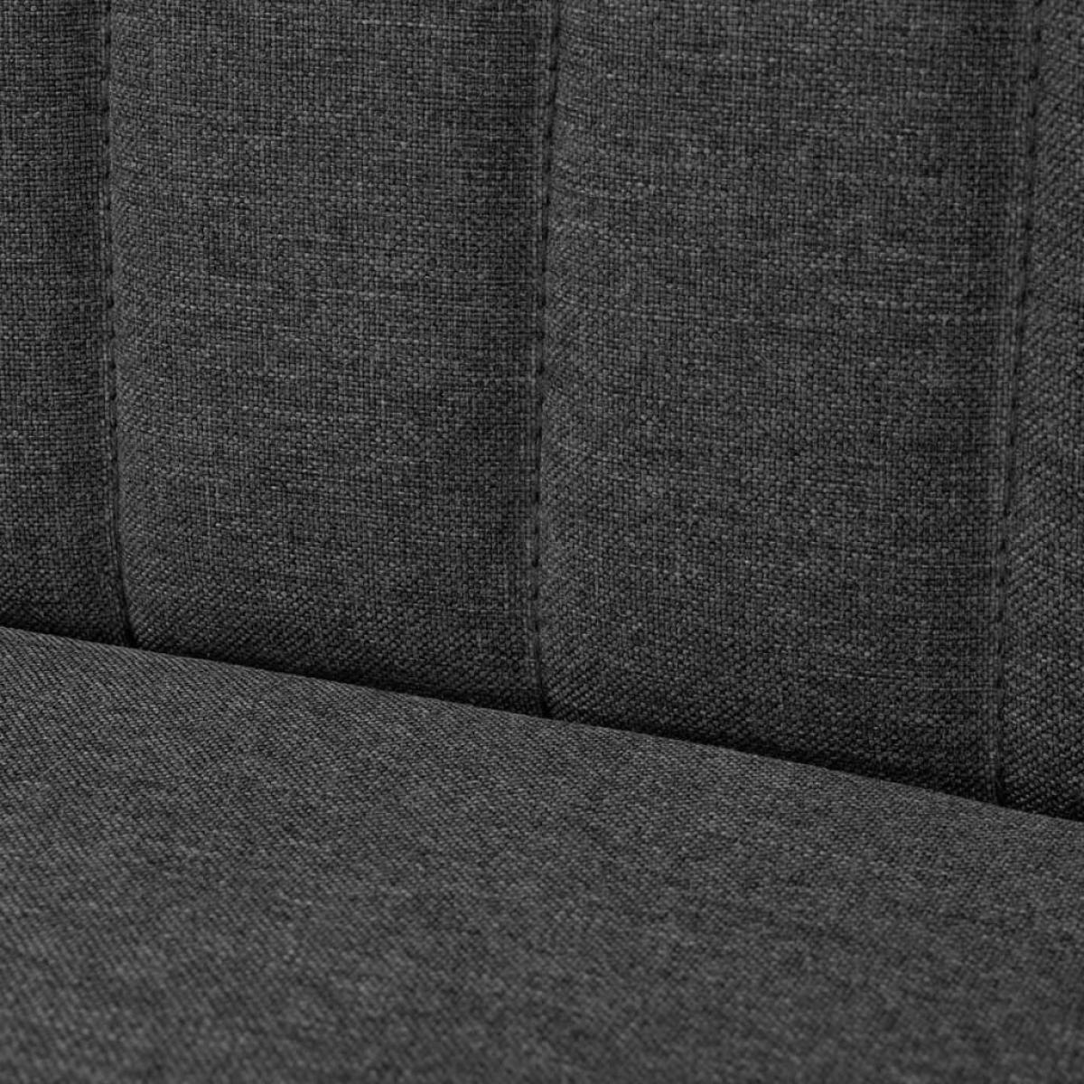Sofá de tela gris oscuro 117x55,5x77 cm   