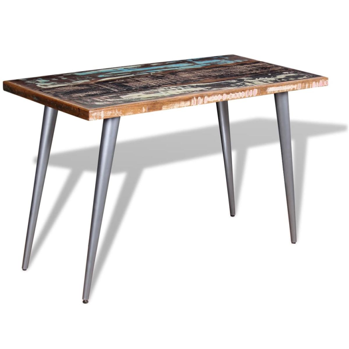 Mesa de comedor madera maciza reciclada 120x60x76 cm