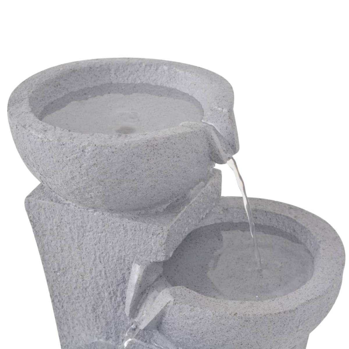Fuente de agua de interior con LED de poliresina