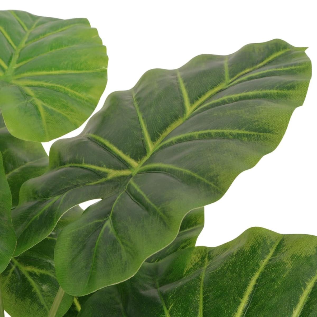 Planta de taro artificial con macetero 85 cm verde