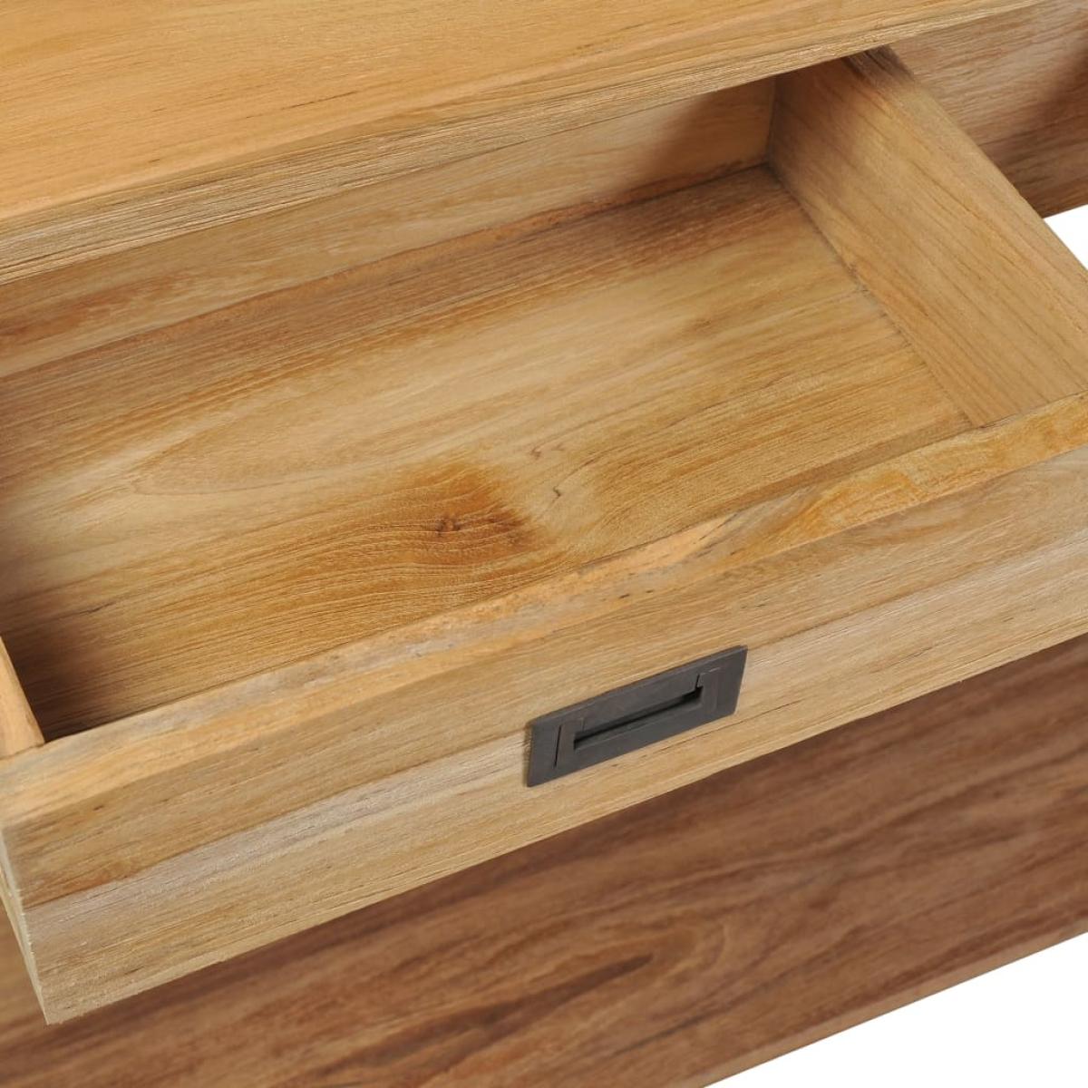 Mesa consola de teca maciza 120x30x80 cm