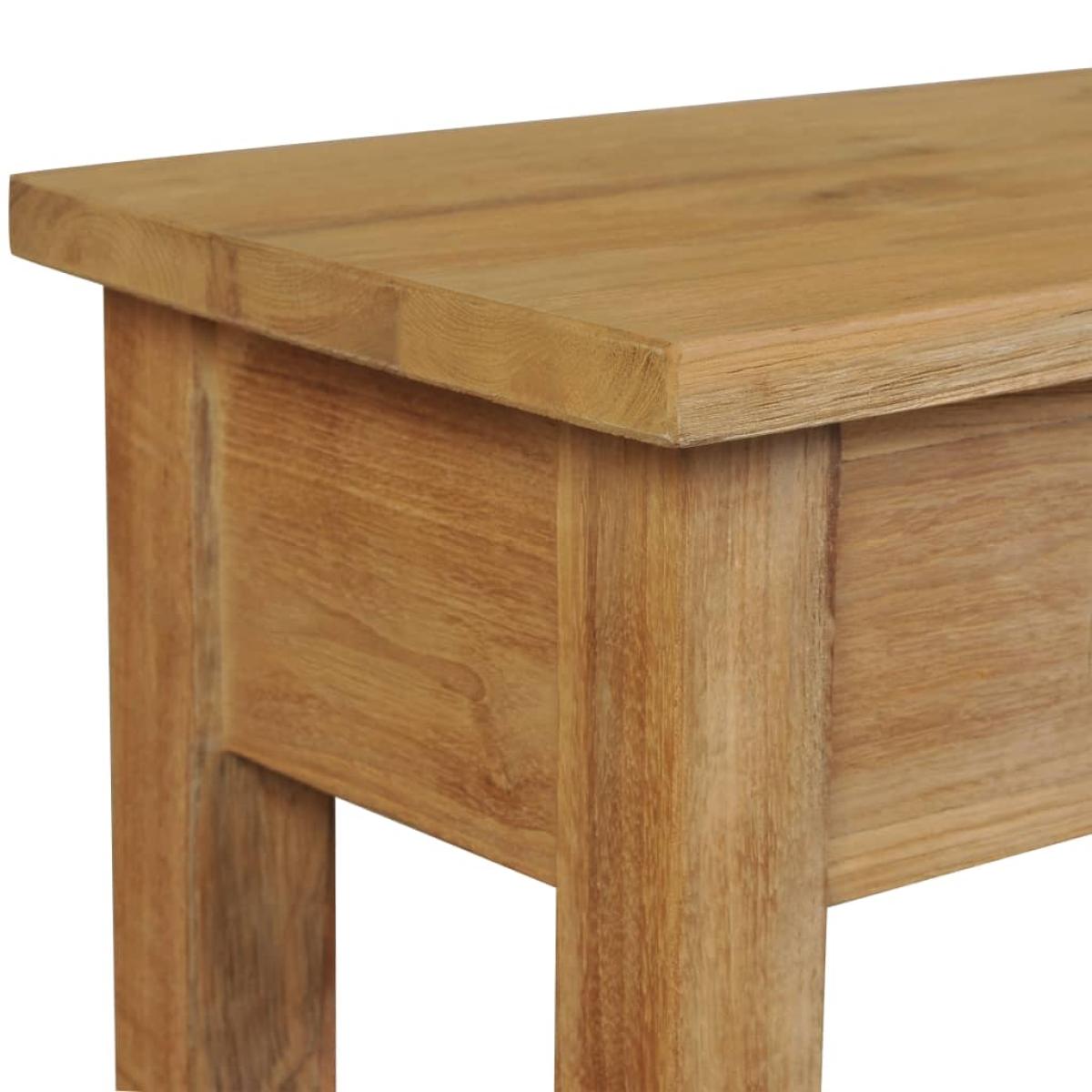 Mesa consola de teca maciza 120x30x80 cm