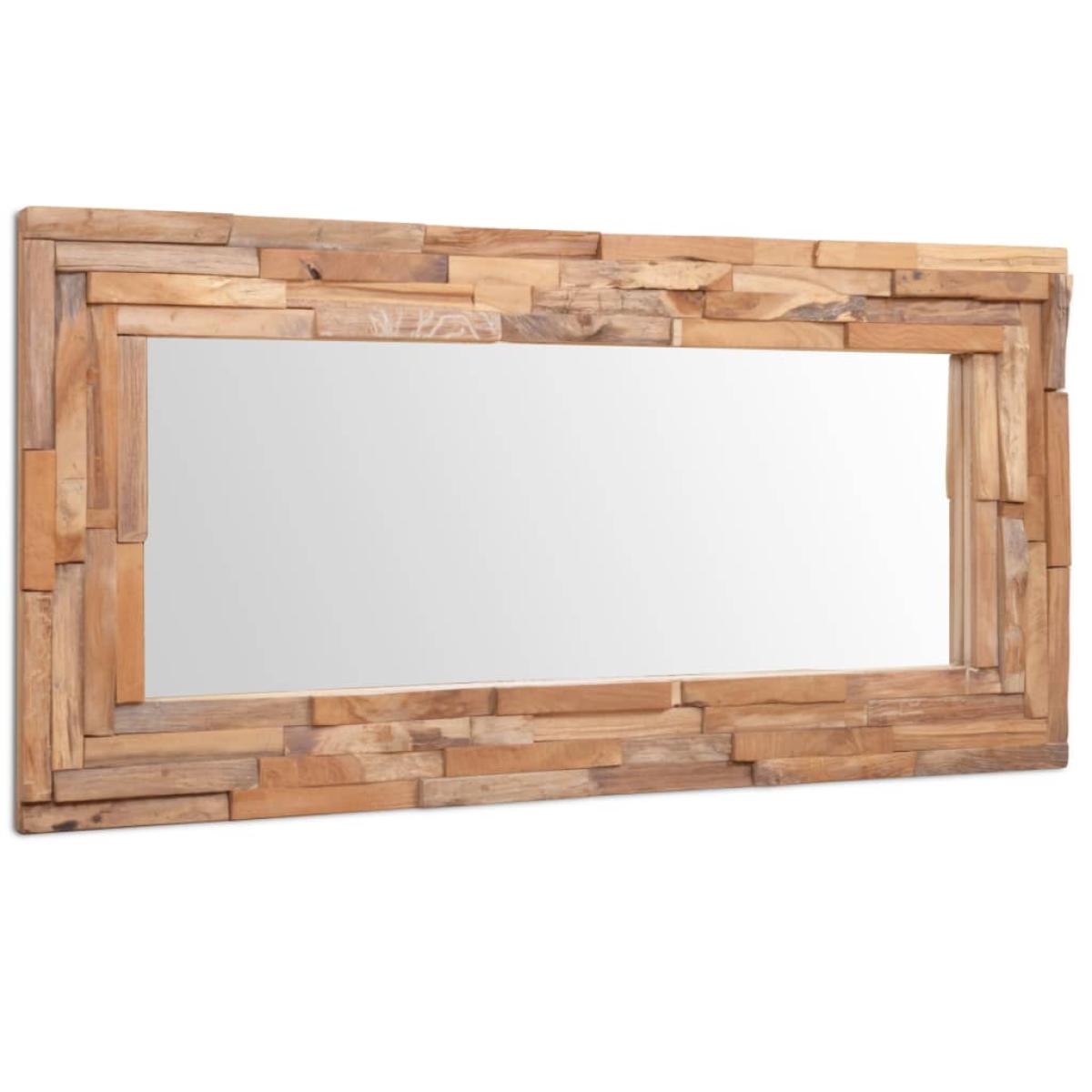 Espejo decorativo de teca 120x60 cm rectangular