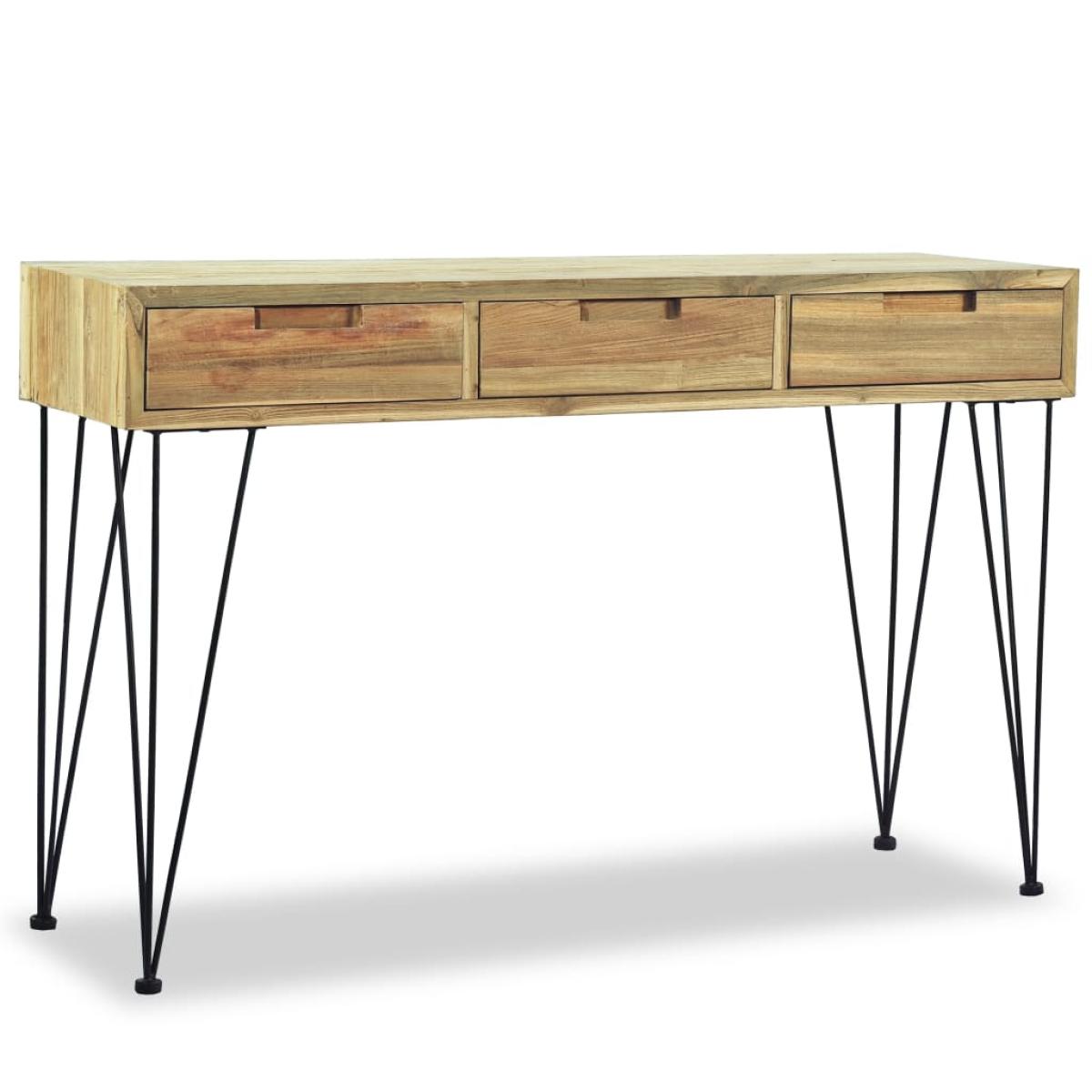 Mesa consola 120x35x76 cm madera de teca maciza
