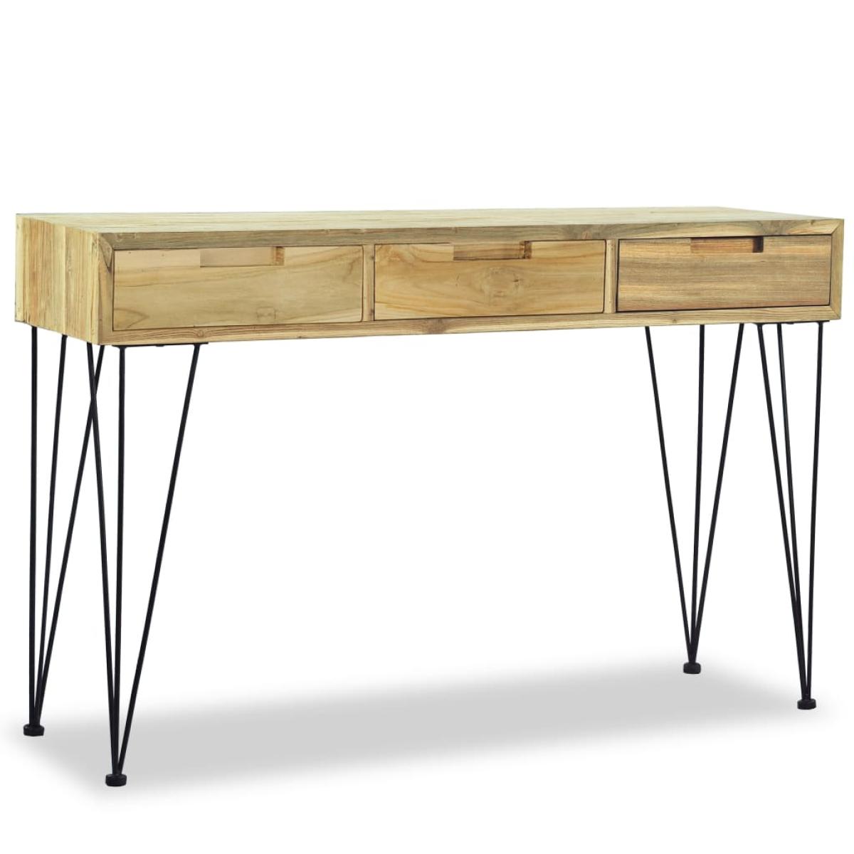 Mesa consola 120x35x76 cm madera de teca maciza