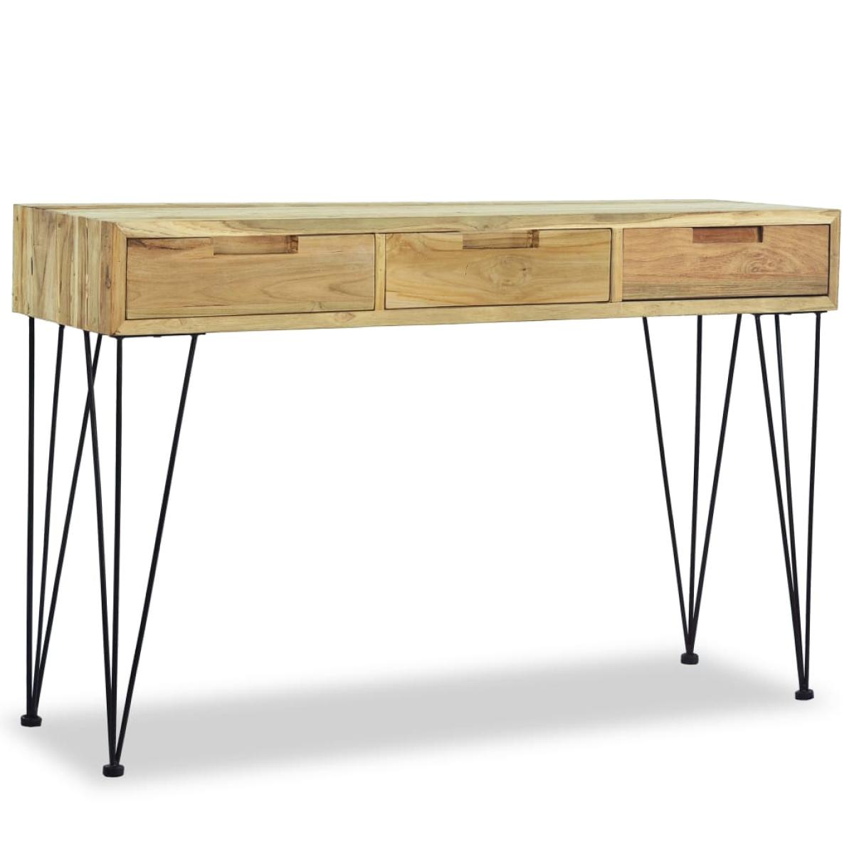 Mesa consola 120x35x76 cm madera de teca maciza