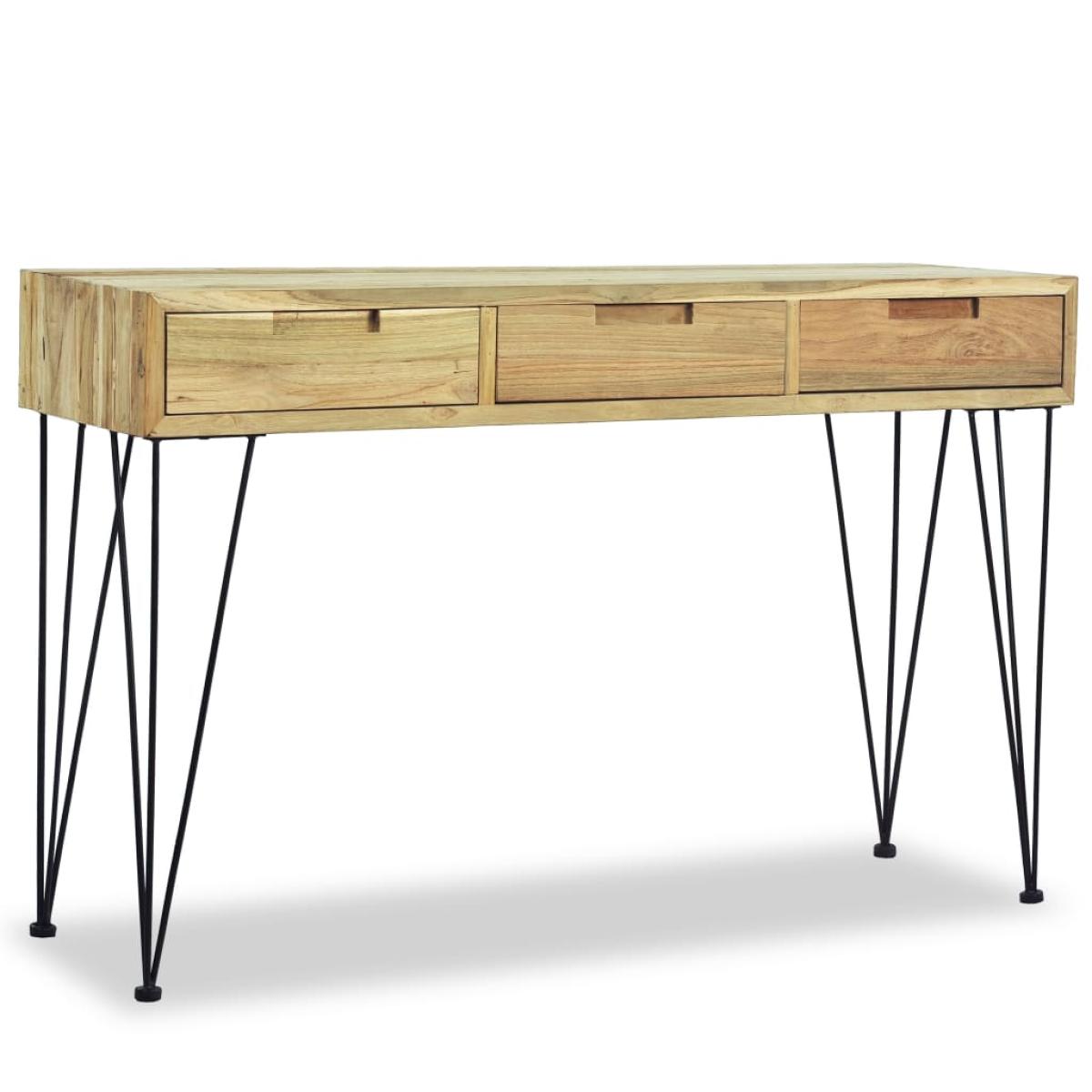 Mesa consola 120x35x76 cm madera de teca maciza