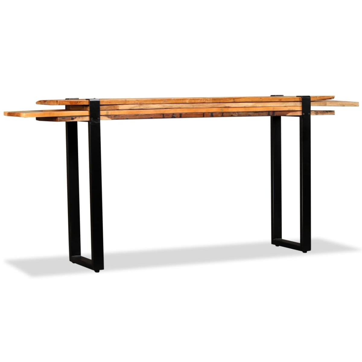 Mesa consola de madera maciza reciclada ajustable 