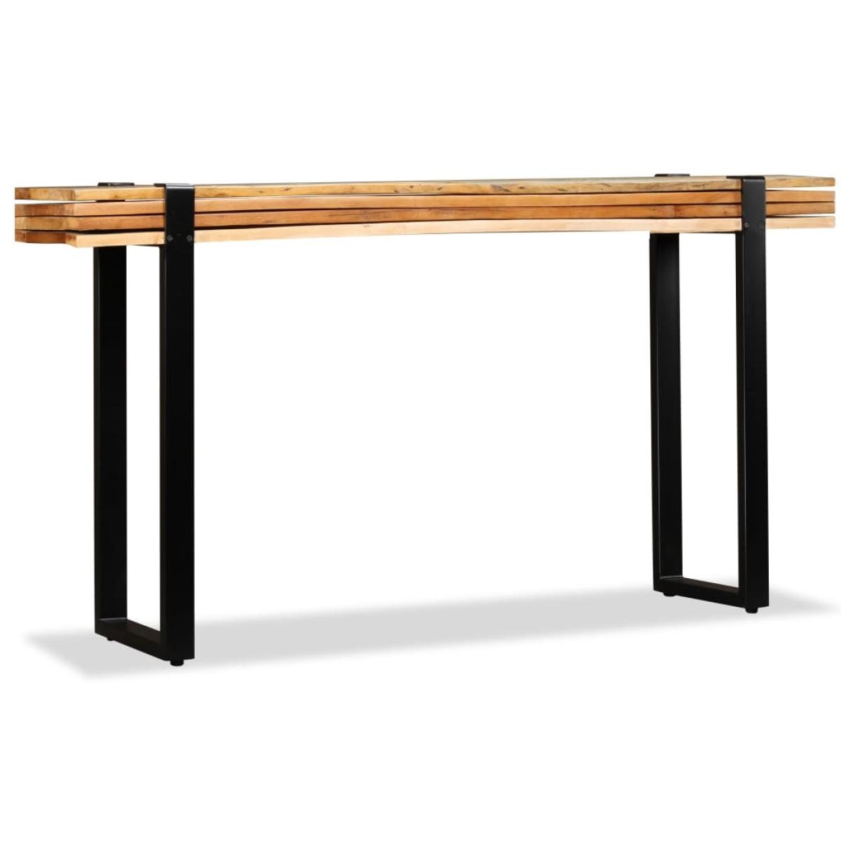 Mesa consola de madera maciza reciclada ajustable 