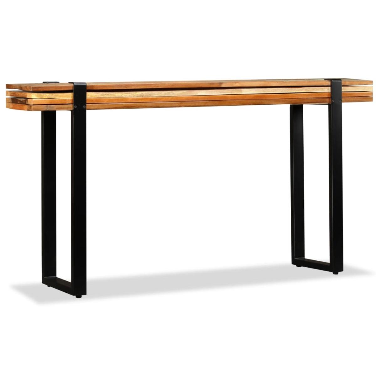 Mesa consola de madera maciza reciclada ajustable 