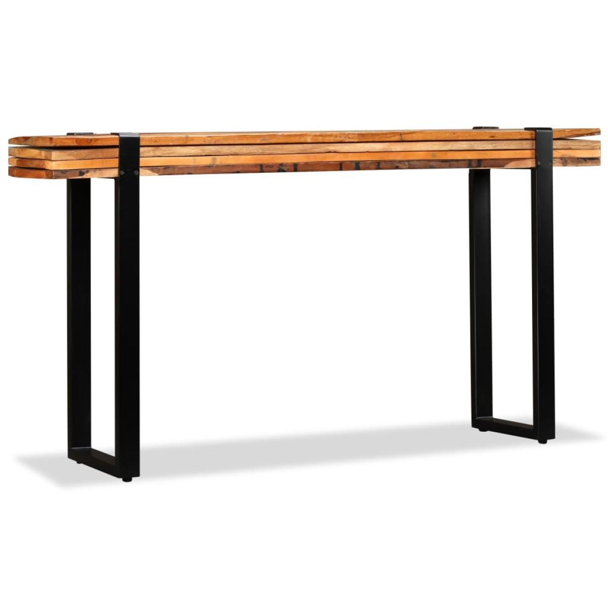 Mesa consola de madera maciza reciclada ajustable 