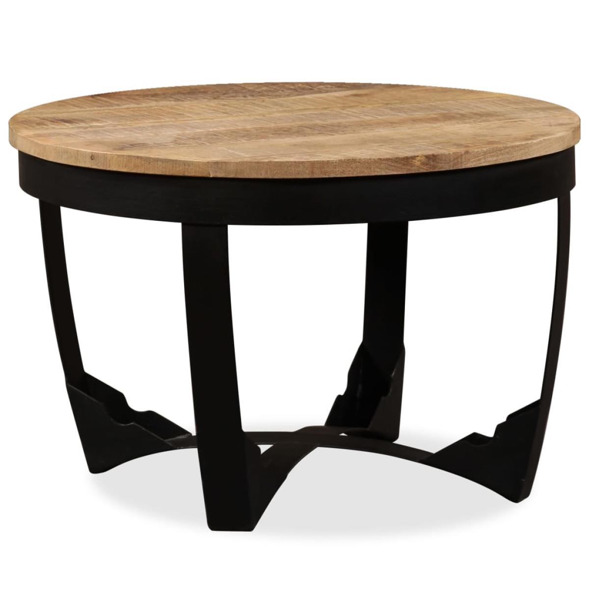Mesa auxiliar de madera maciza áspera de mango 60x40 cm