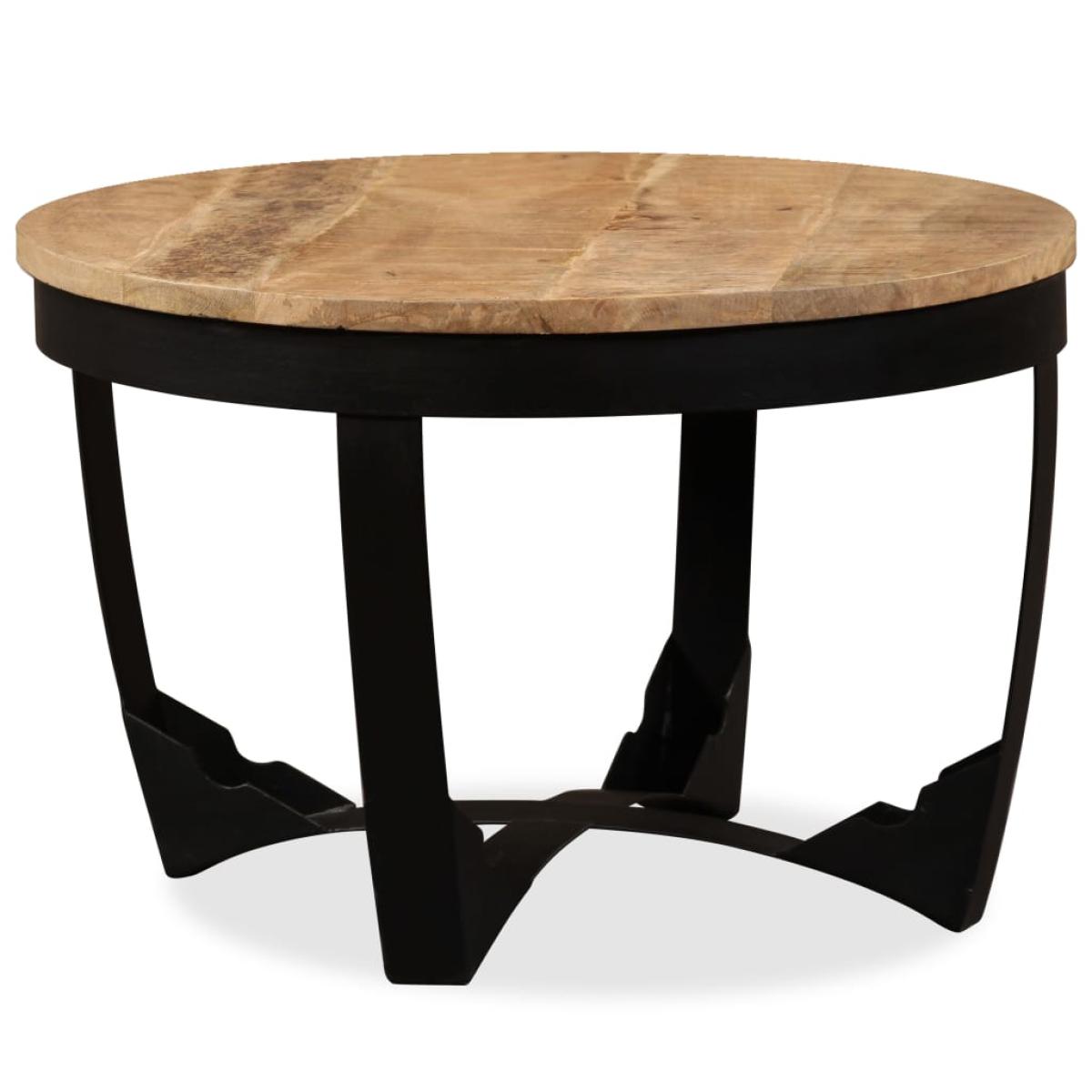 Mesa auxiliar de madera maciza áspera de mango 60x40 cm