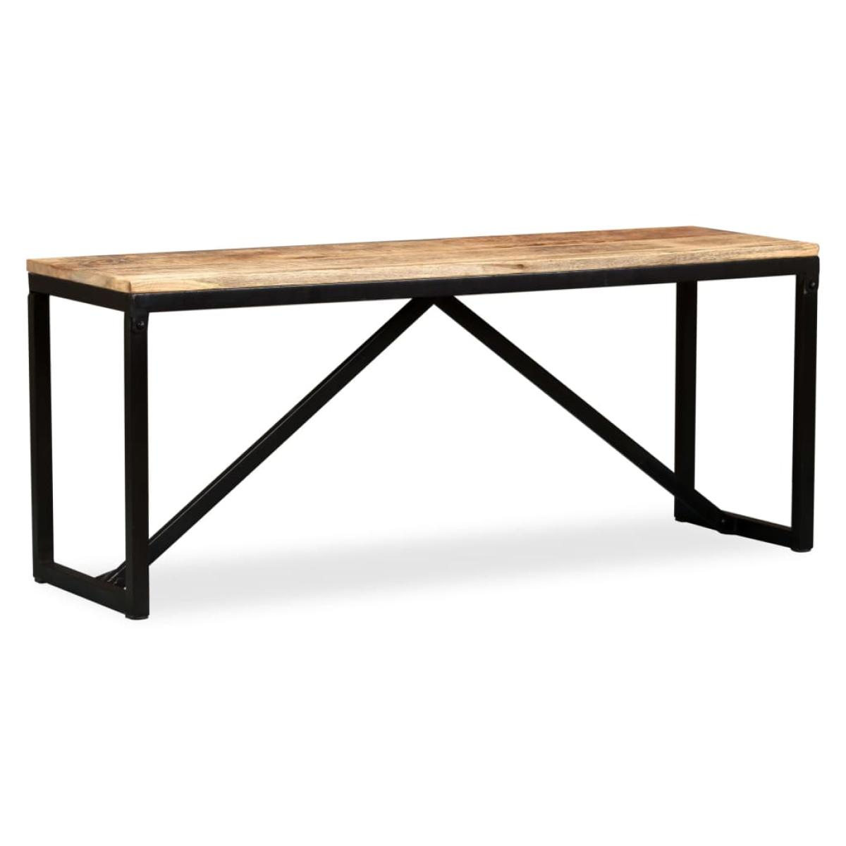 Banco de madera de mango maciza 110x35x45 cm