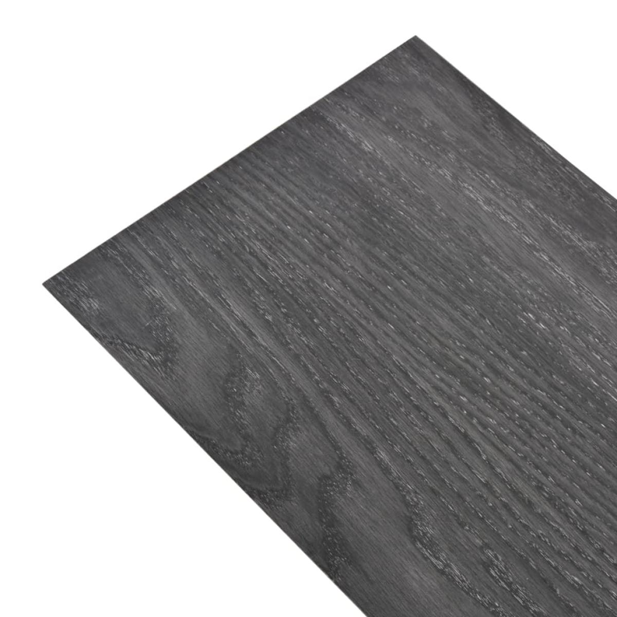 Lamas de suelo no autoadhesivas PVC negro y blanco 5,26 m² 2 mm