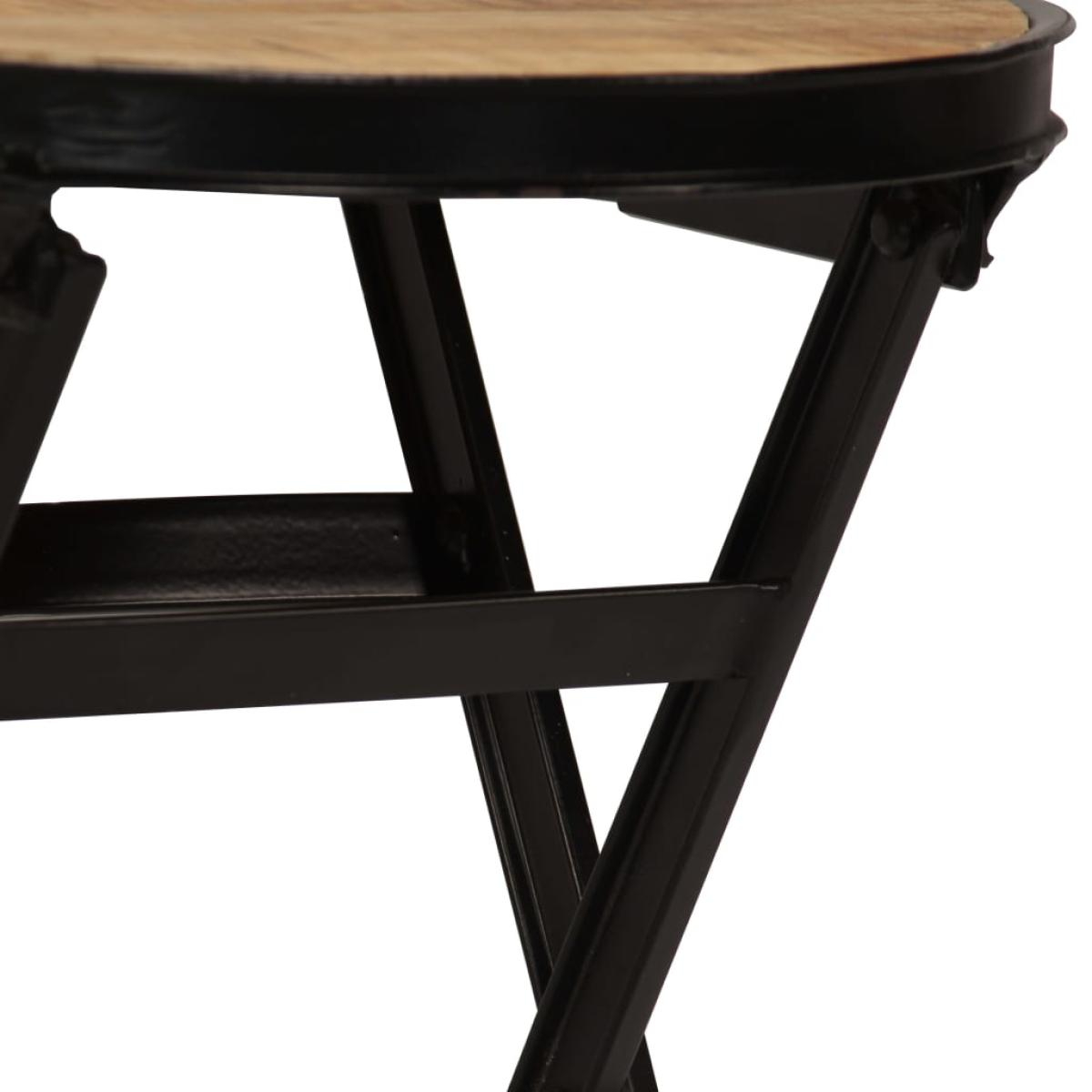 Escritorio y taburete plegable madera maciza mango 115x50x76 