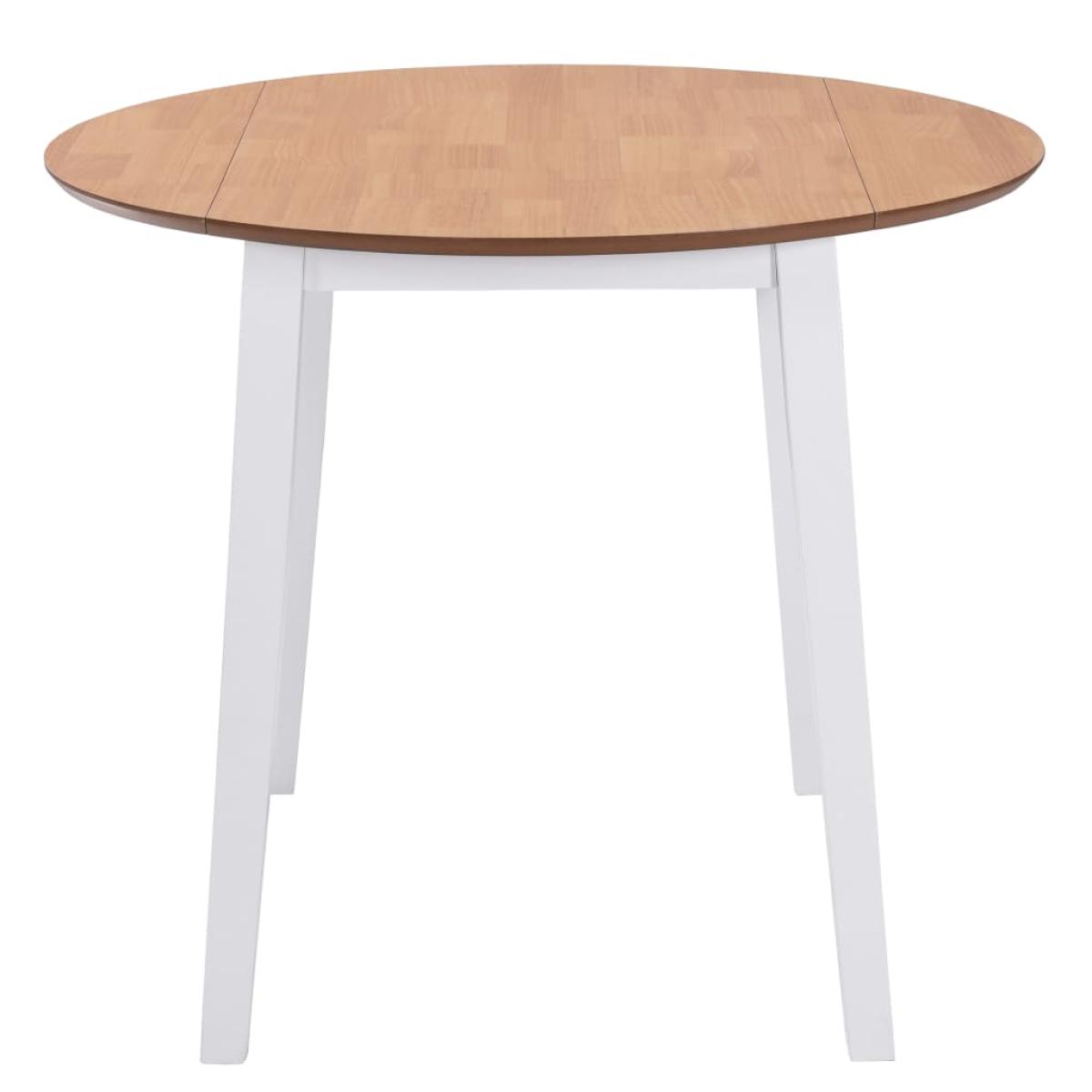 Mesa de alas abatibles redonda MDF blanca