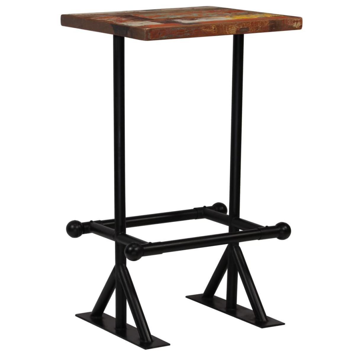 Muebles de bar 3 piezas madera maciza reciclada multicolor