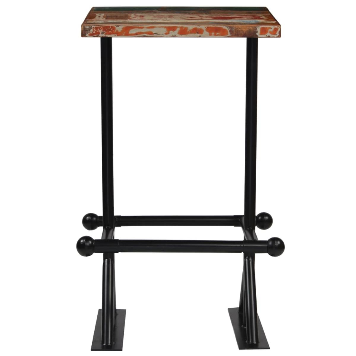 Muebles de bar 3 piezas madera maciza reciclada multicolor