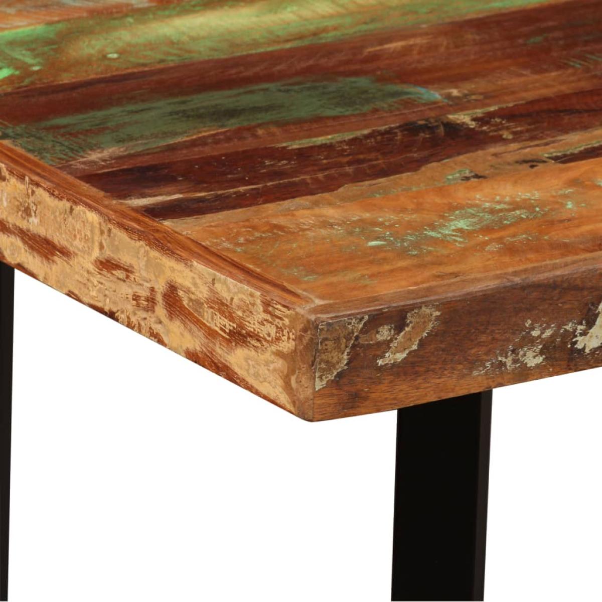 Mesa de bar de madera maciza reciclada 120x60x107 cm