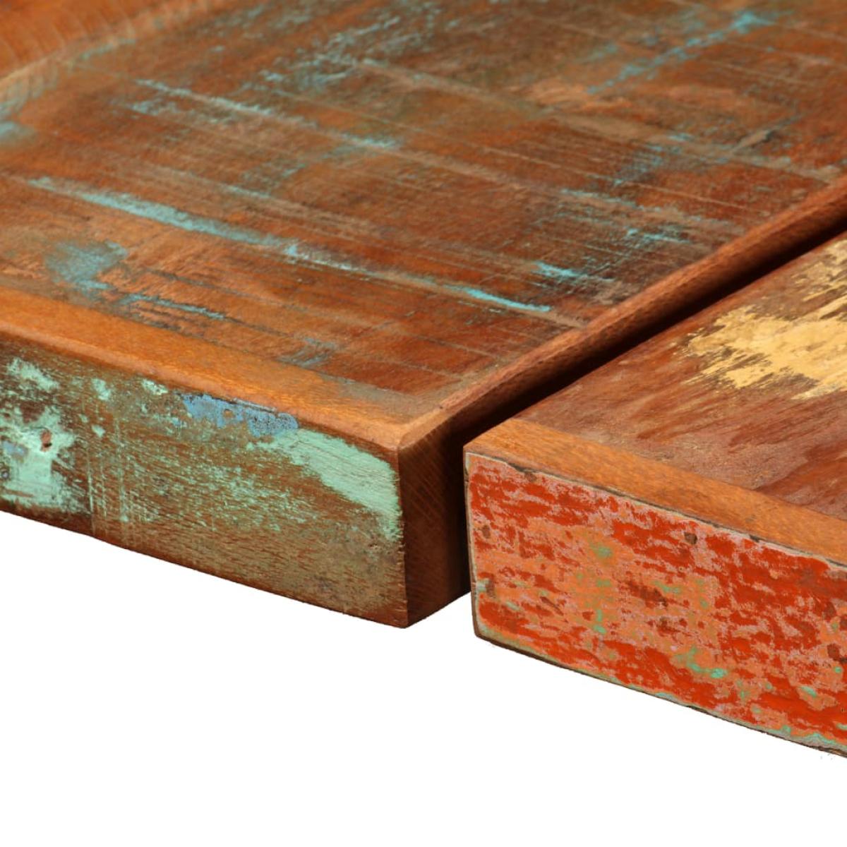 Mesa alta de bar de madera maciza reciclada 150x70x107 cm