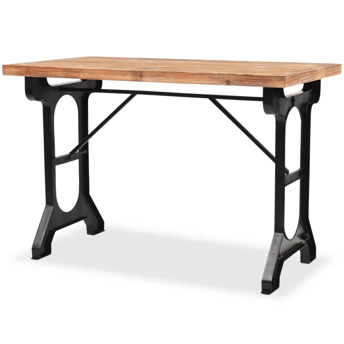 Mesa de salón comedor en madera maciza de abeto 122x65x82 cm