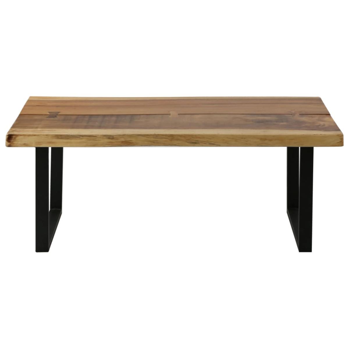 Mesa de centro de madera maciza de suar 102x56x41 cm