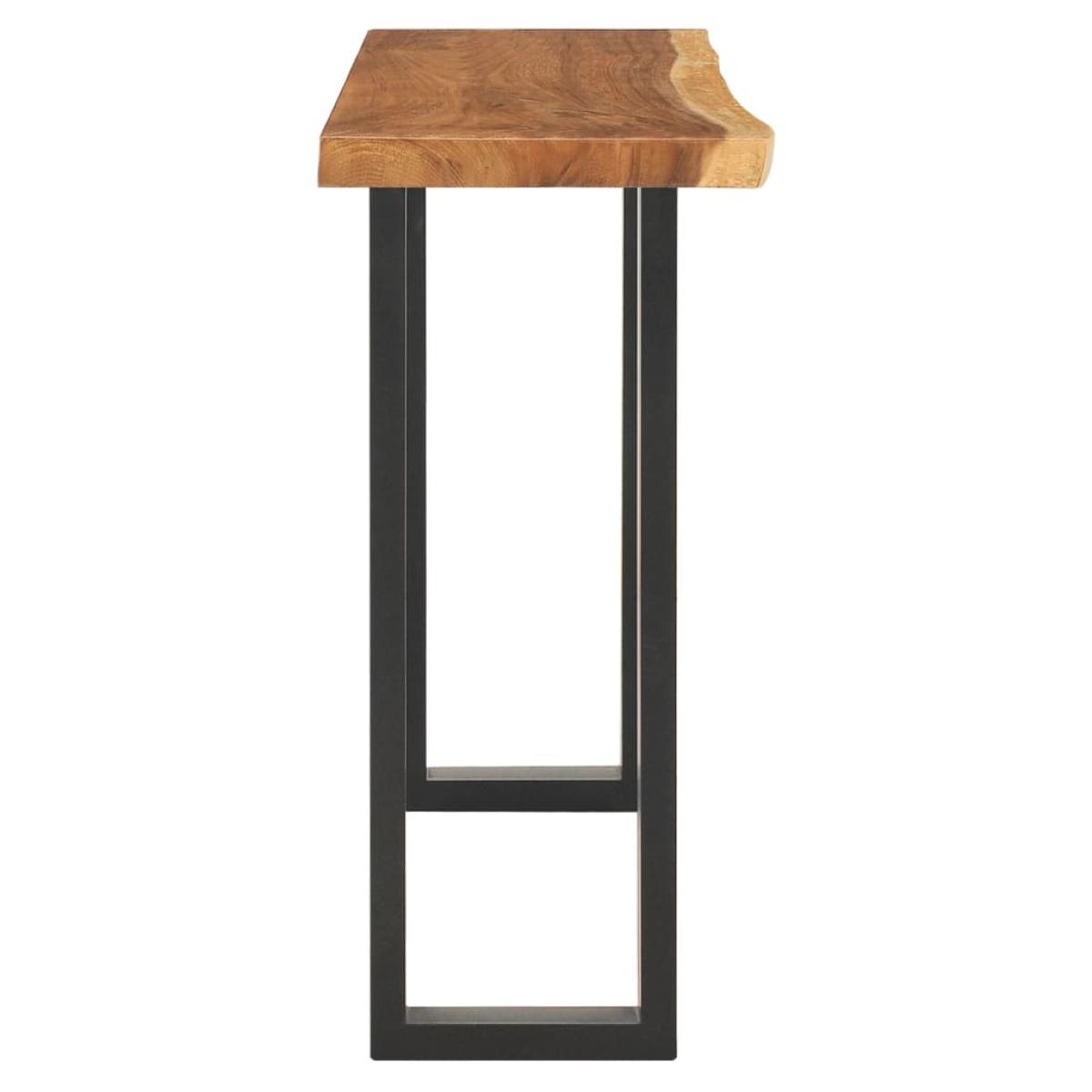 Mesa consola de madera maciza de suar 110x35x75 cm