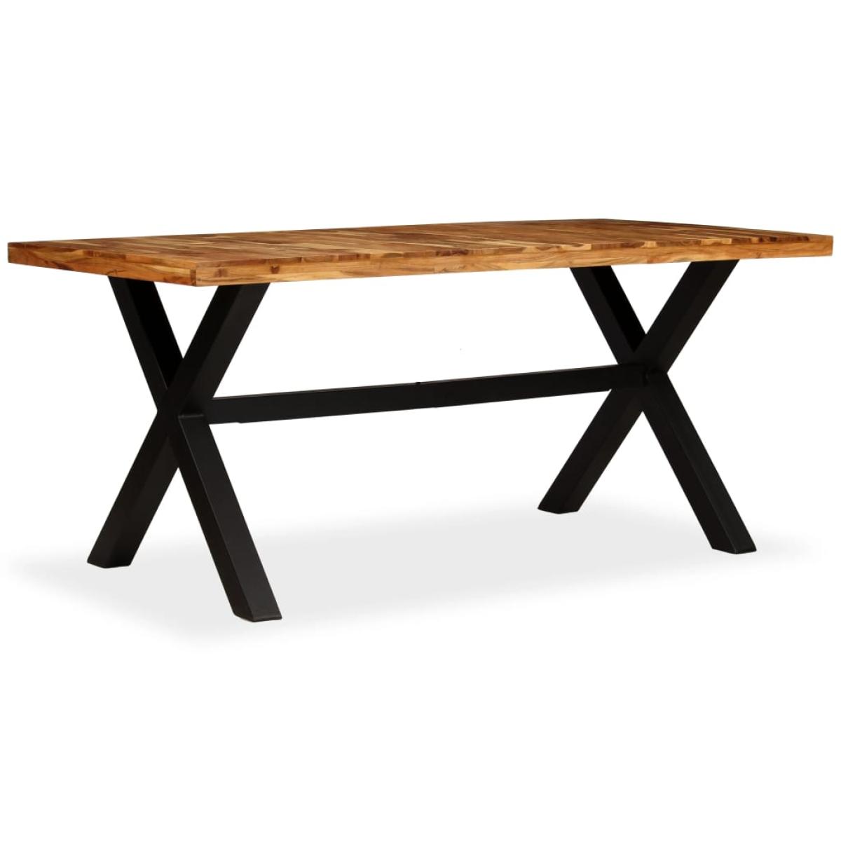 Mesa de comedor de madera maciza de acacia y mango 180x90x76 cm