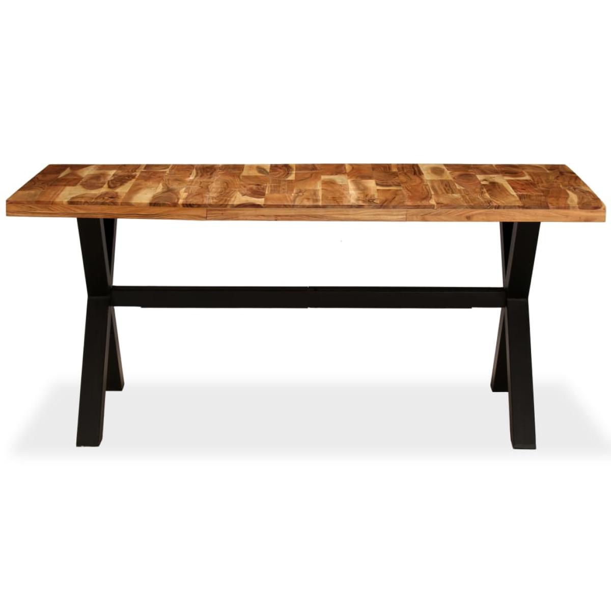 Mesa de comedor de madera maciza de acacia y mango 180x90x76 cm