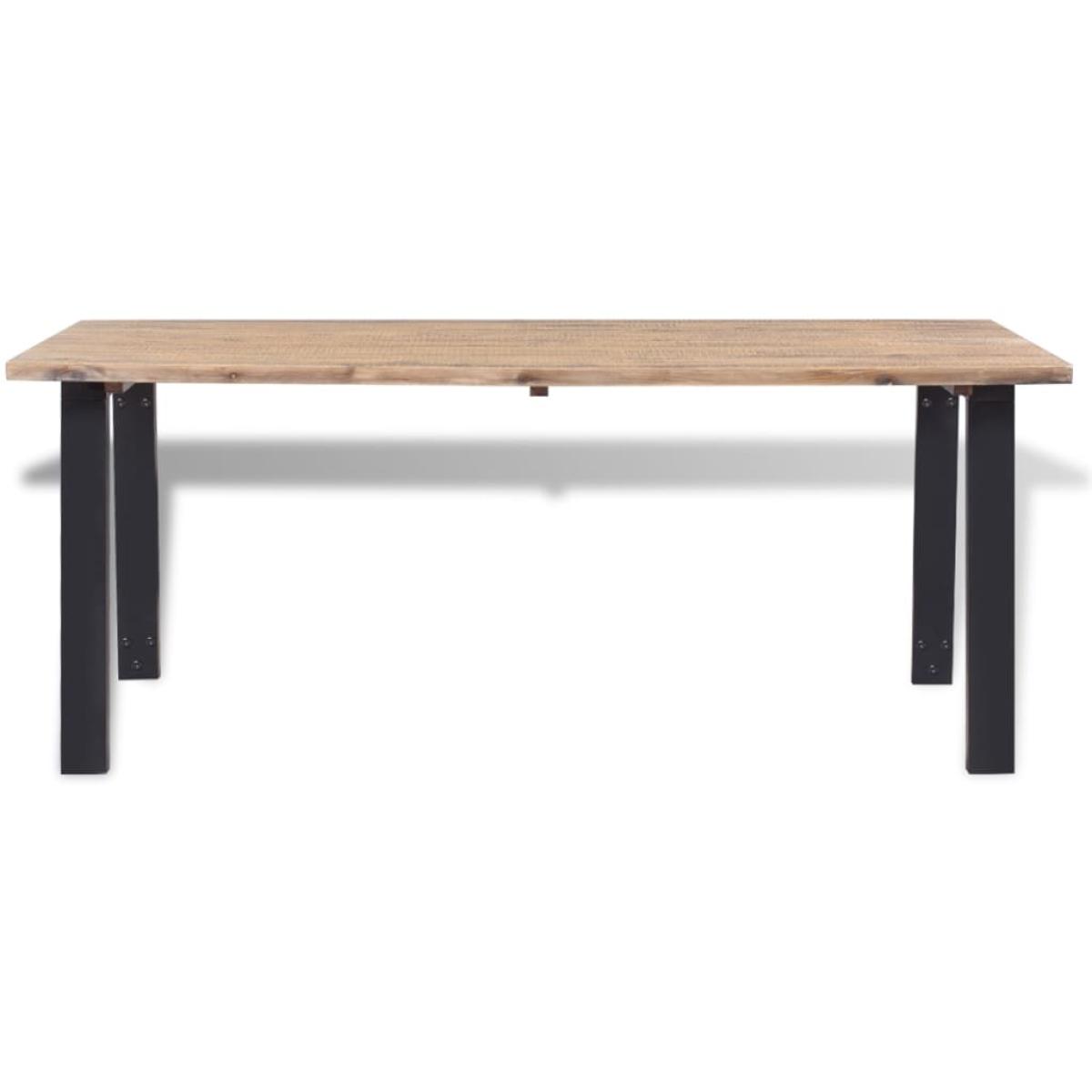 Mesa de comedor de madera de acacia maciza 170x90 cm