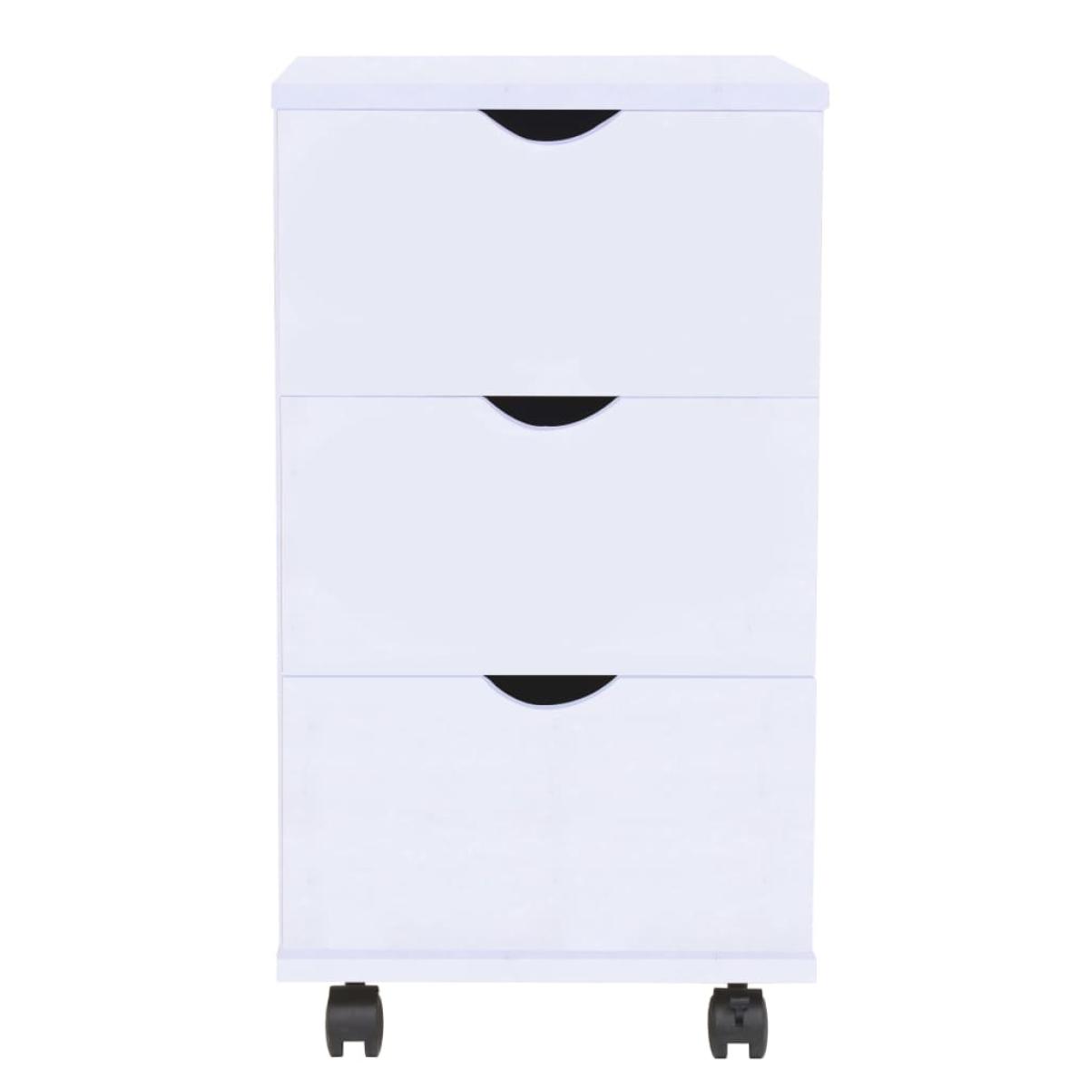 Cajonera de madera 33x45x60 cm blanca
