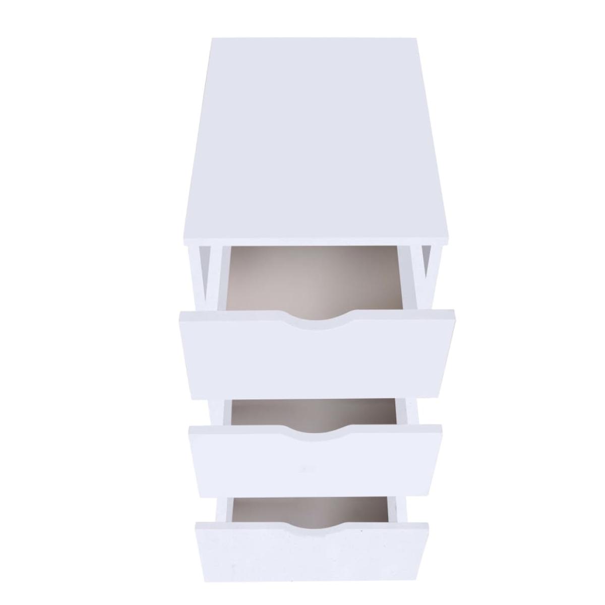 Cajonera de madera 33x45x60 cm blanca