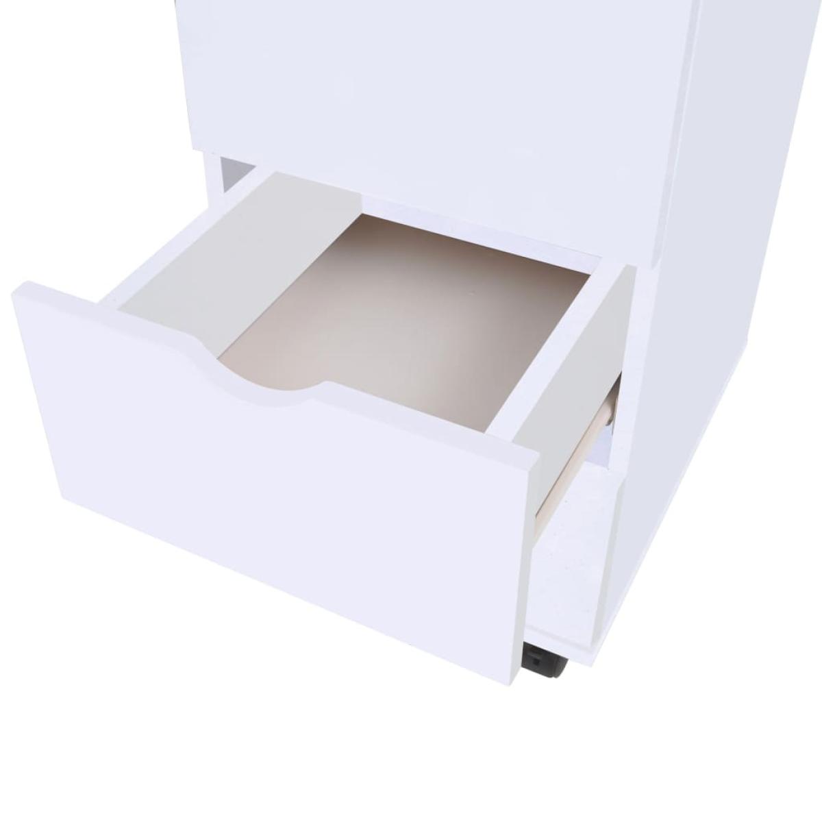 Cajonera de madera 33x45x60 cm blanca