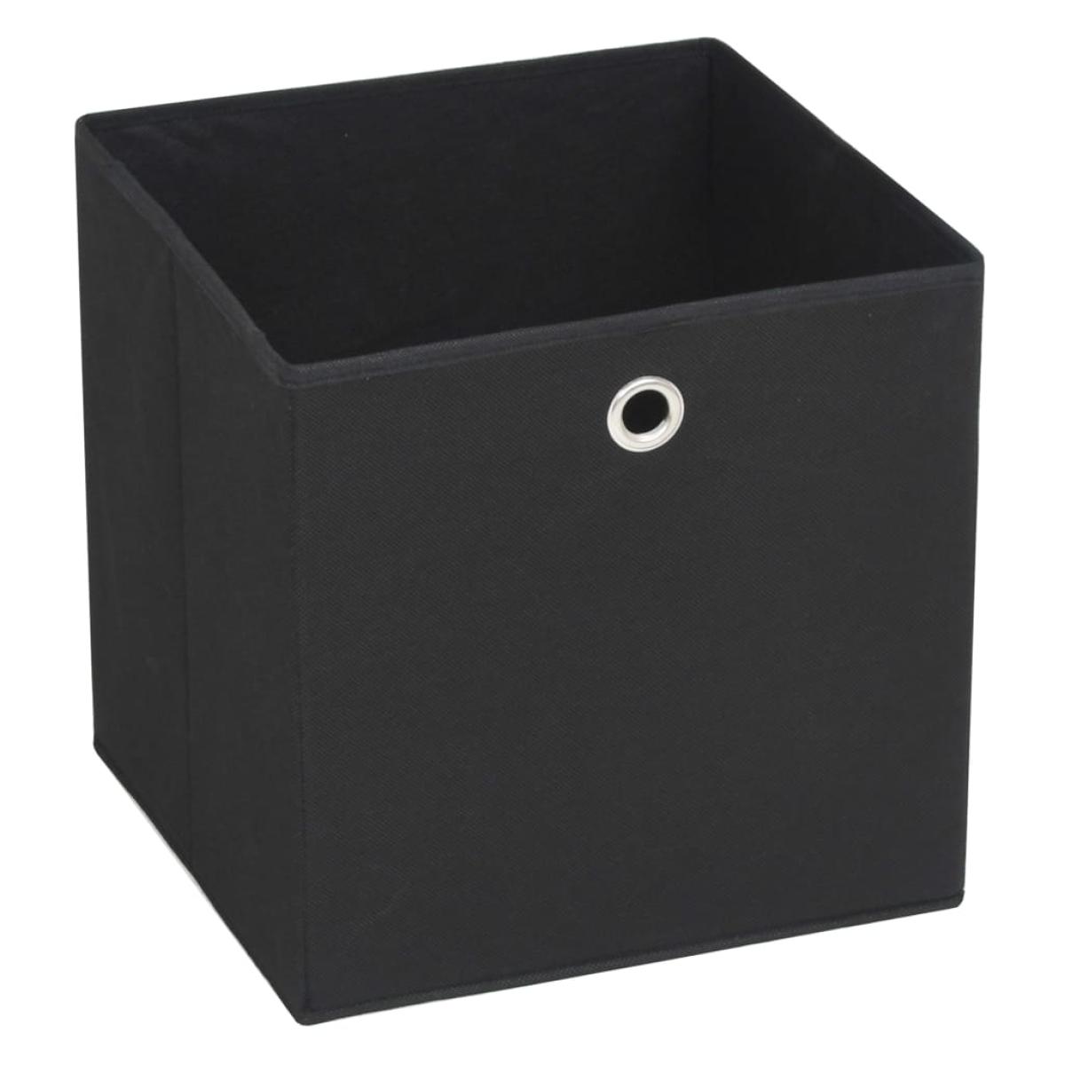 Cajas de almacenaje 4 uds textil no tejido 32x32x32 cm negro