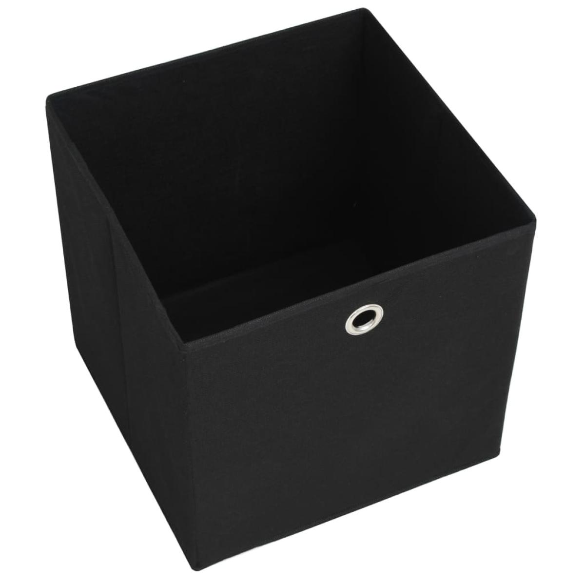Cajas de almacenaje 4 uds textil no tejido 32x32x32 cm negro
