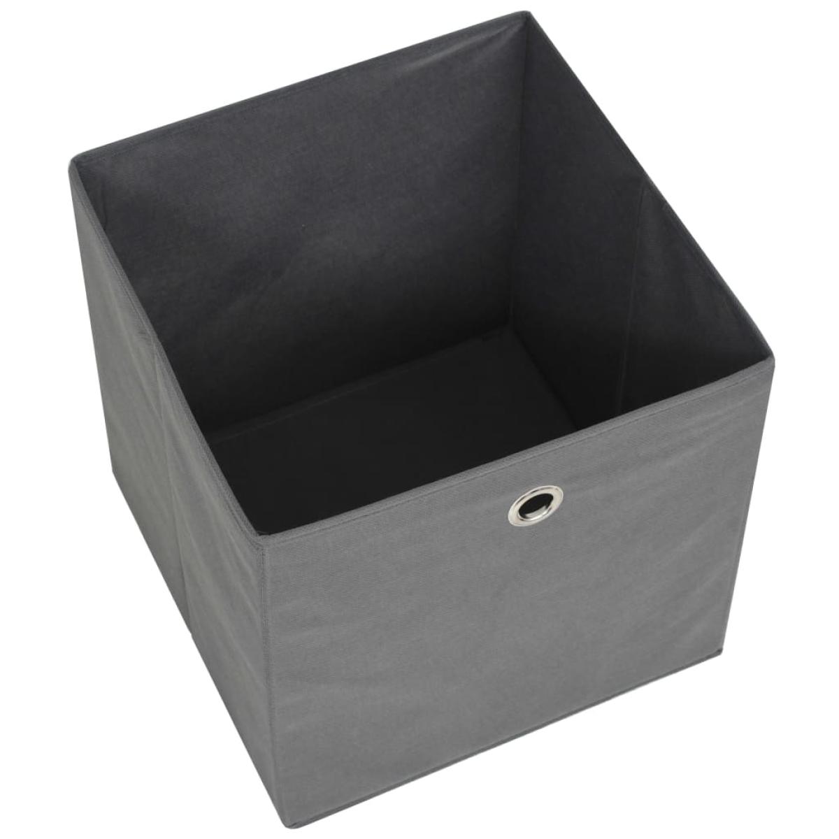 Cajas de almacenaje 4 unidades textil no tejido 32x32x32cm gris